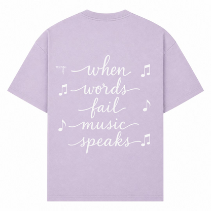 When Words Fail... - Oversized Shirt - lilac - Rueckseite