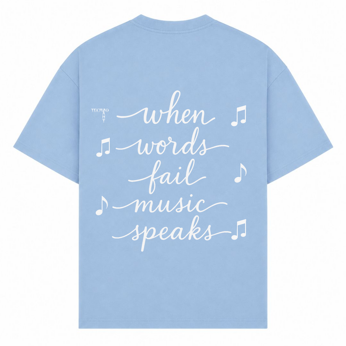 When Words Fail... - Oversized Shirt - powder blue - Rueckseite