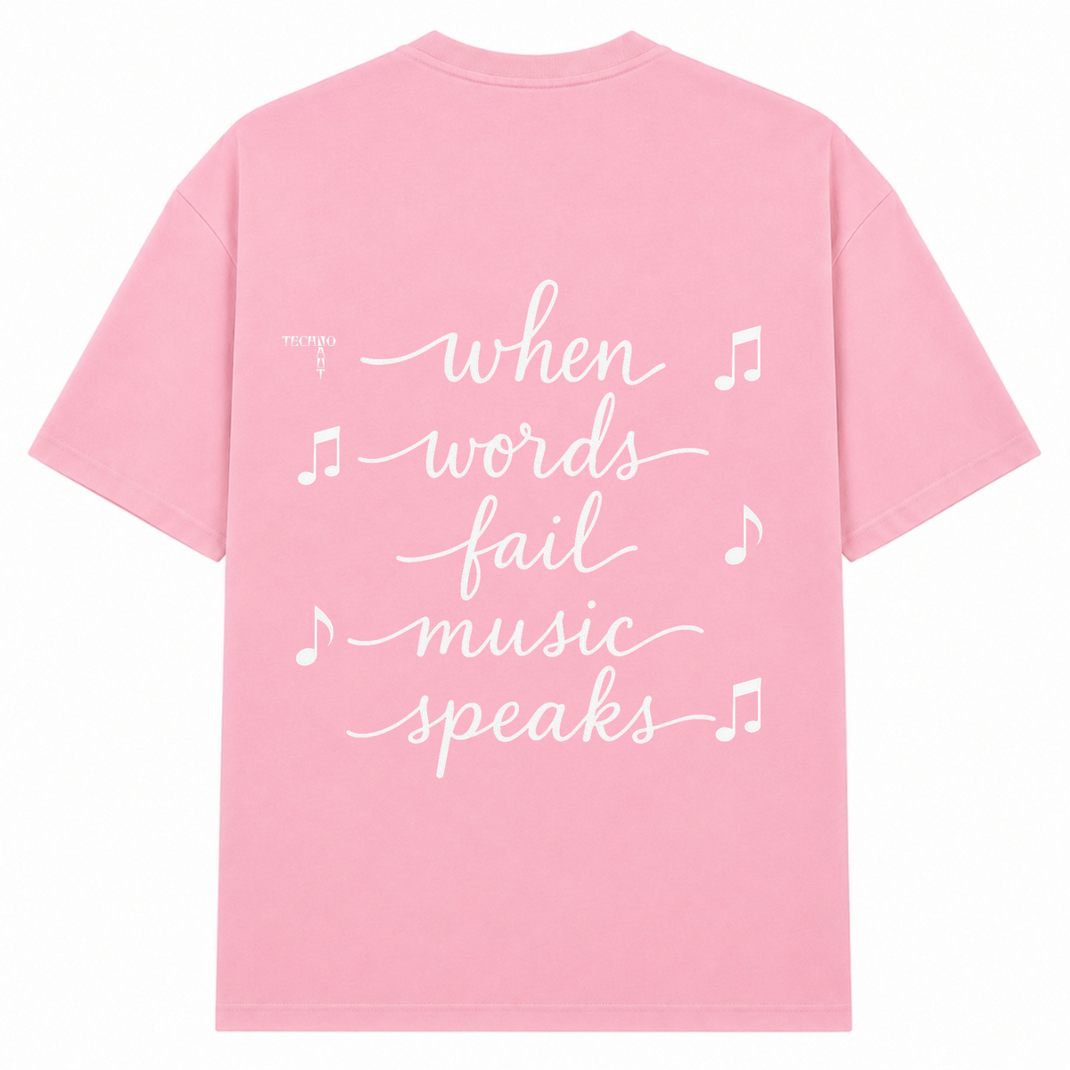 When Words Fail... - Oversized Shirt - Soft Pink  - Rueckseite