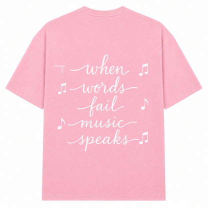 When Words Fail... - Oversized Shirt - Soft Pink  - Rueckseite