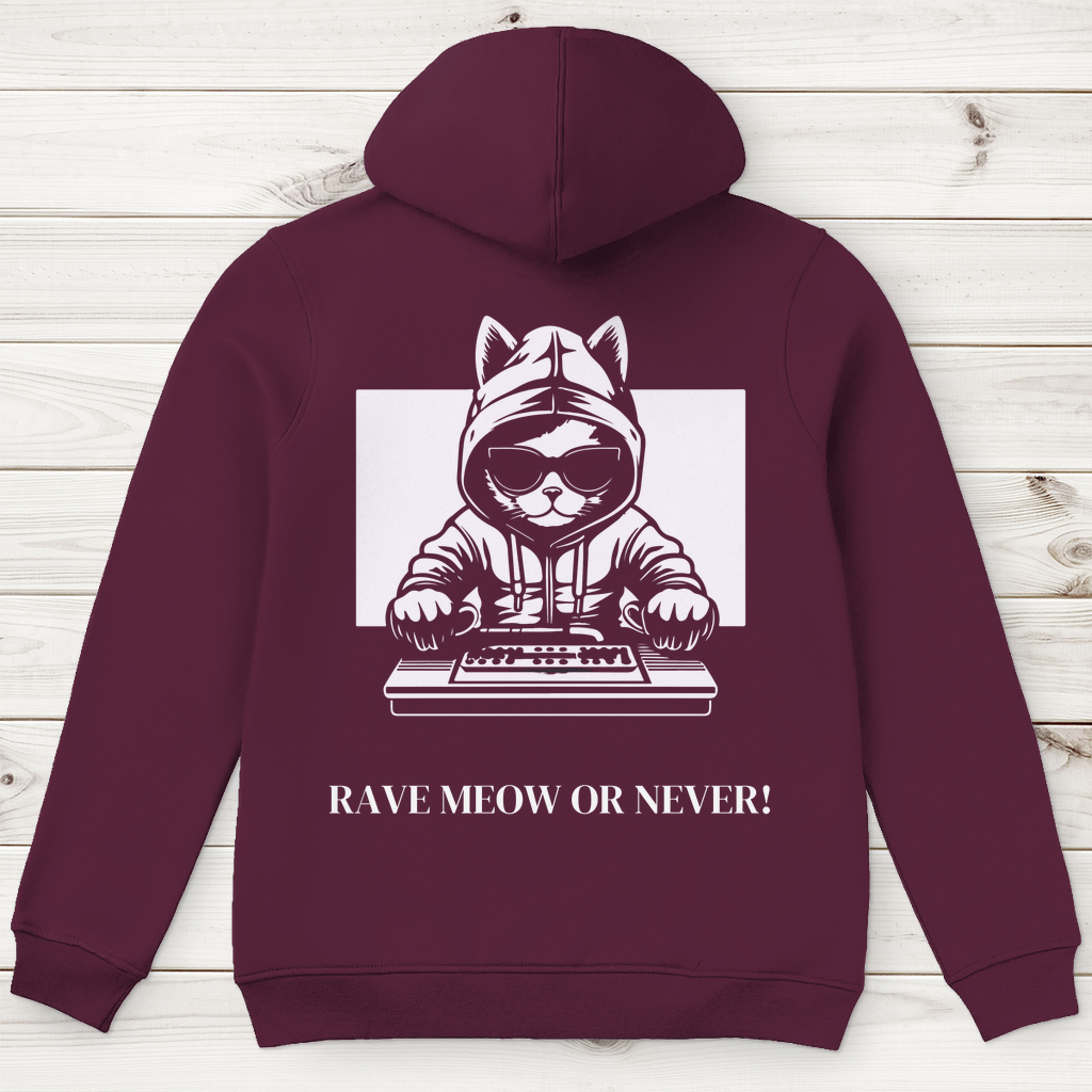 Men's Premium Organic Hoodie Rave Meow