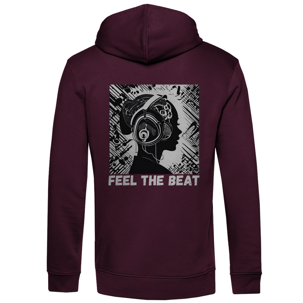 Men's premium organic hoodie FEEL THE BEAT