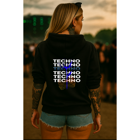 Techno Flower -  Oversized Hoodie