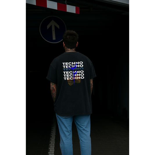 Techno Flower - Oversized Shirt