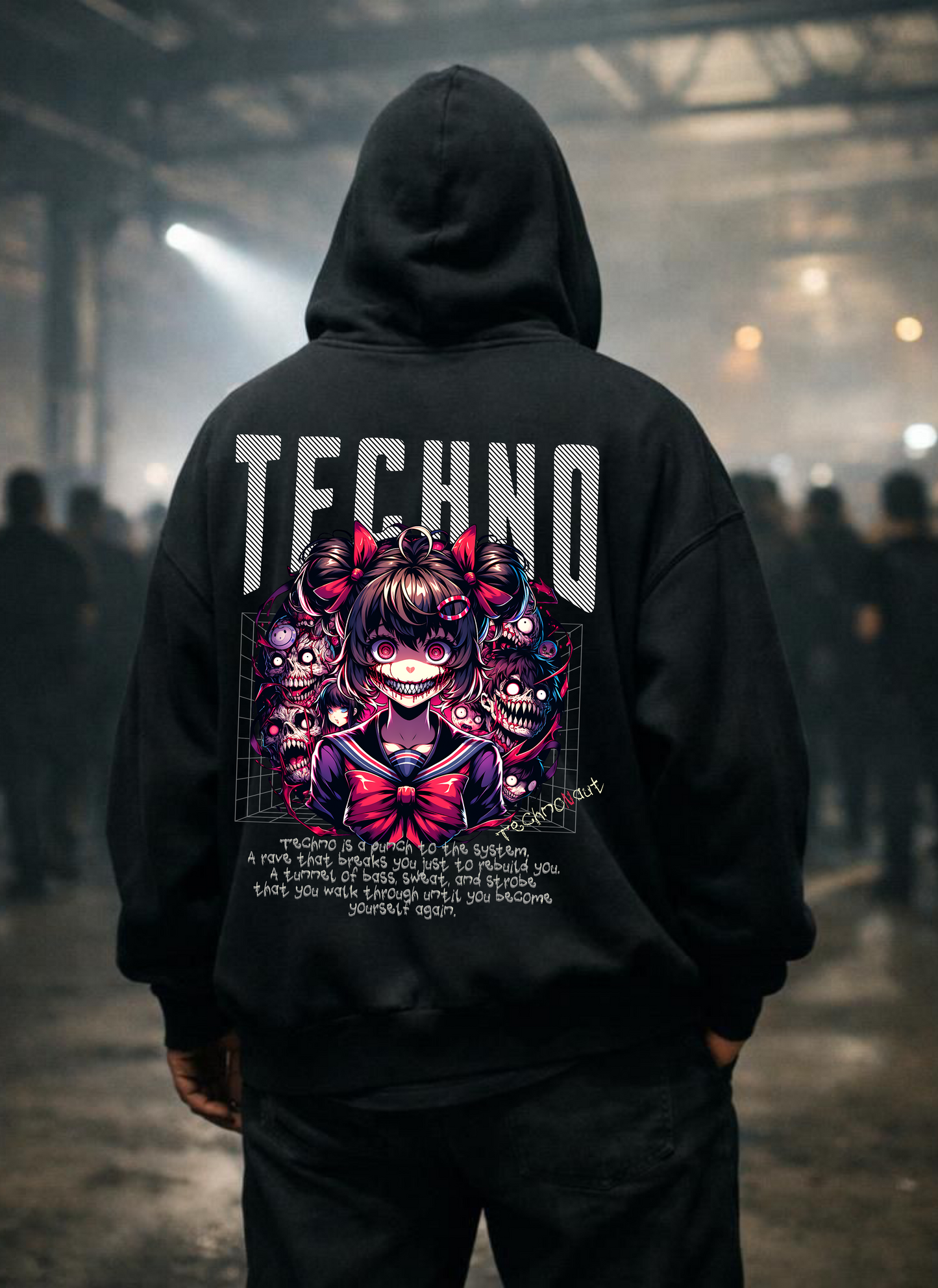 Psycho Techno - Oversized Hoodie
