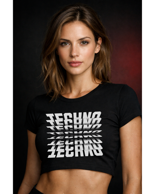 Techno Flip Cropped tee