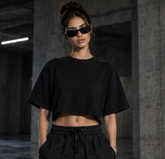 When Words Fail... - Oversized Cropped Tee