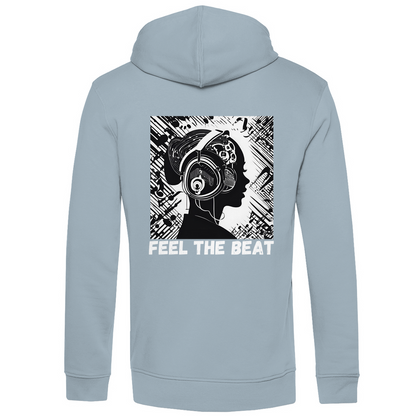 Men's premium organic hoodie FEEL THE BEAT