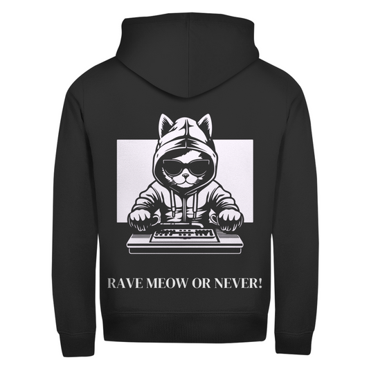 Sweat à capuche zippé pour homme Rave Meow