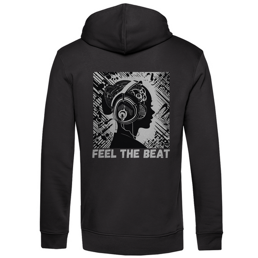 Men's premium organic hoodie FEEL THE BEAT