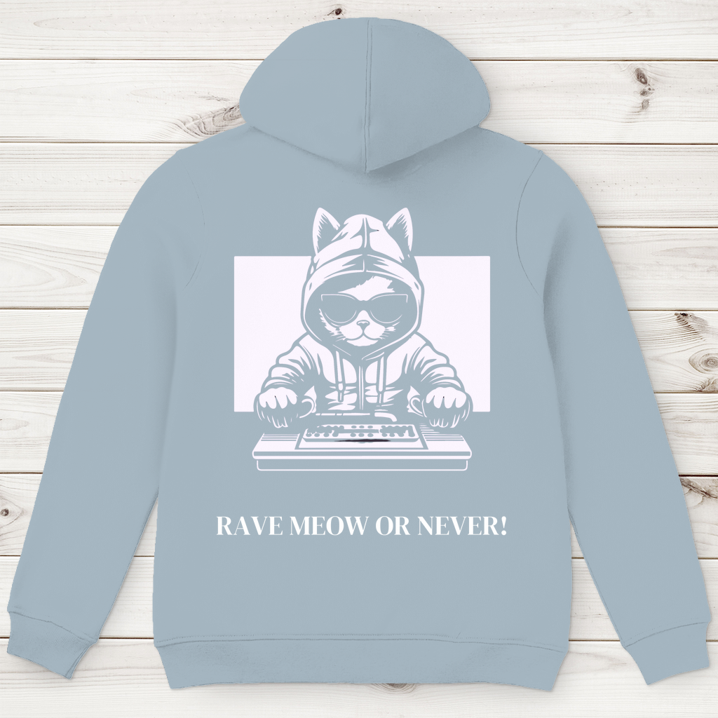 Men's Premium Organic Hoodie Rave Meow