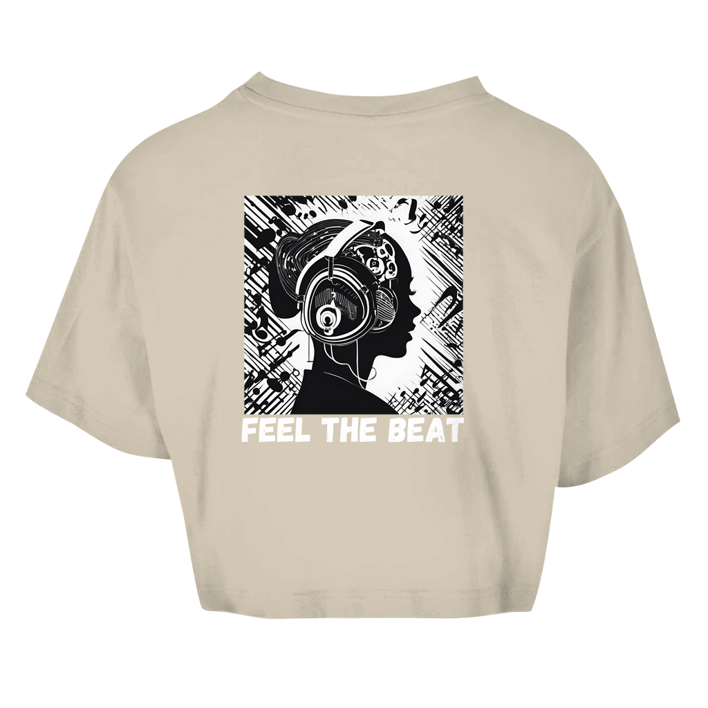 Women's oversize crop top FEEL THE BEAT