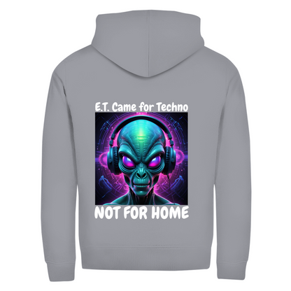 E.T. CAME FOR TECHNO - ZIPPER HOODIE