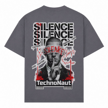 SILENCE Oversized Shirt - dark grey 