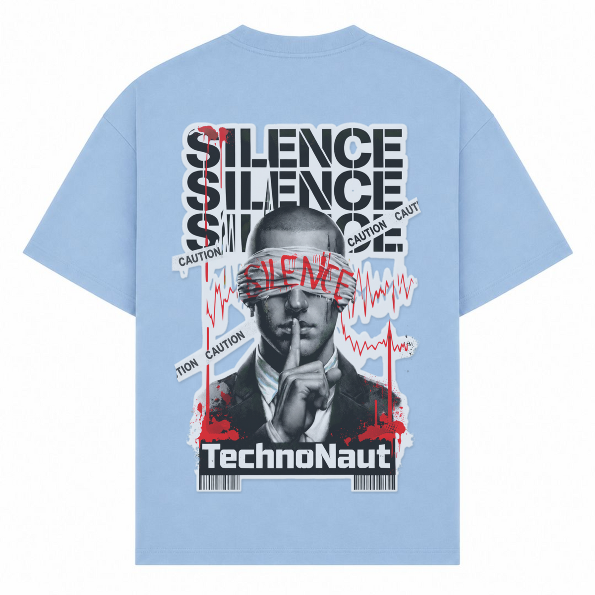 SILENCE Oversized Shirt - powder blue