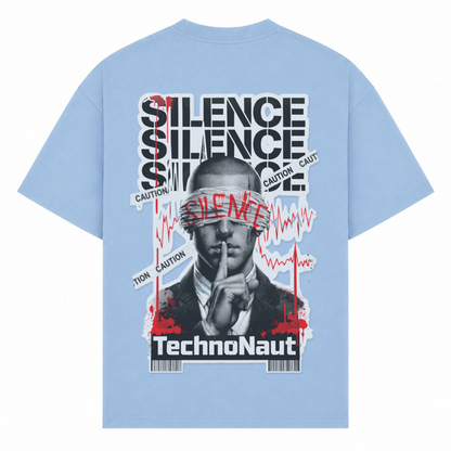 SILENCE Oversized Shirt - powder blue