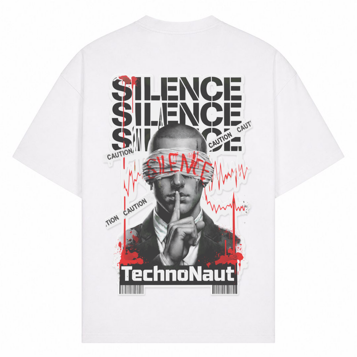SILENCE Oversized Shirt - Weiß