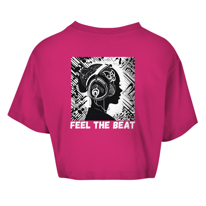 Women's oversize crop top FEEL THE BEAT