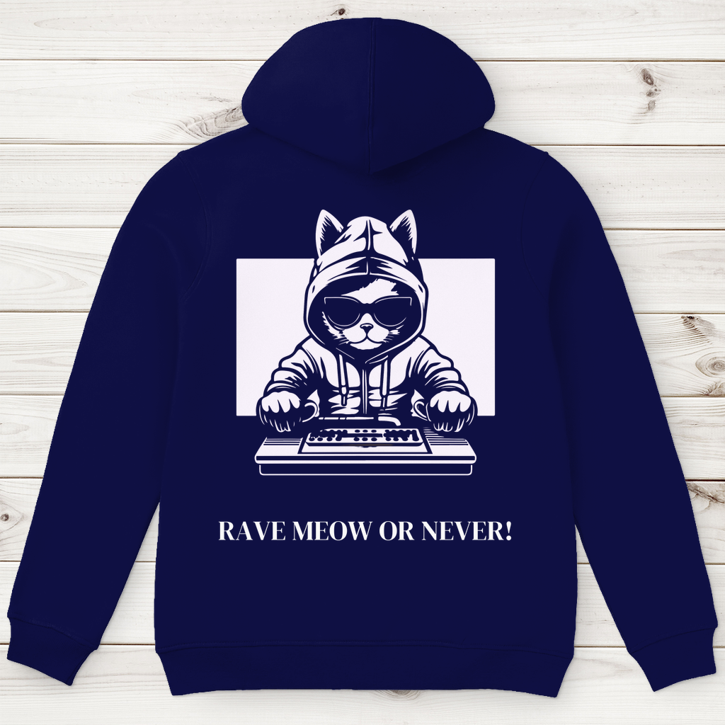 Men's Premium Organic Hoodie Rave Meow