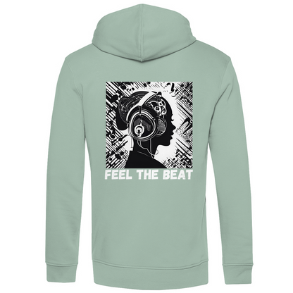 Men's premium organic hoodie FEEL THE BEAT