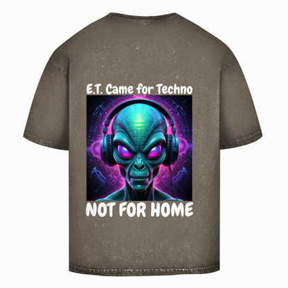 E.T. CAME FOR TECHNO - WASHED OVERSIZED SHIRT