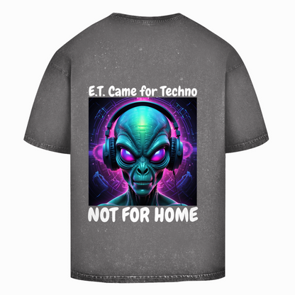 E.T. CAME FOR TECHNO - WASHED OVERSIZED SHIRT