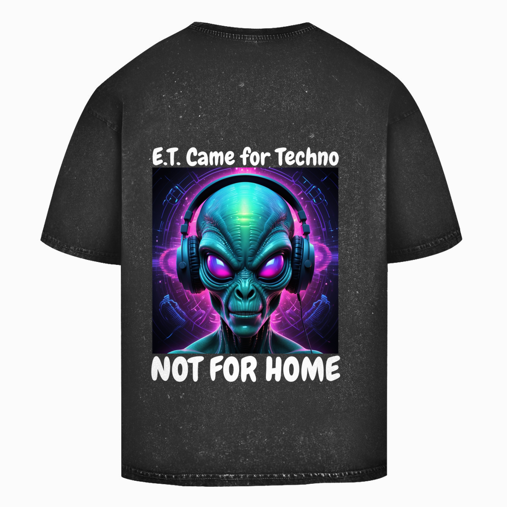 E.T. CAME FOR TECHNO - WASHED OVERSIZED SHIRT